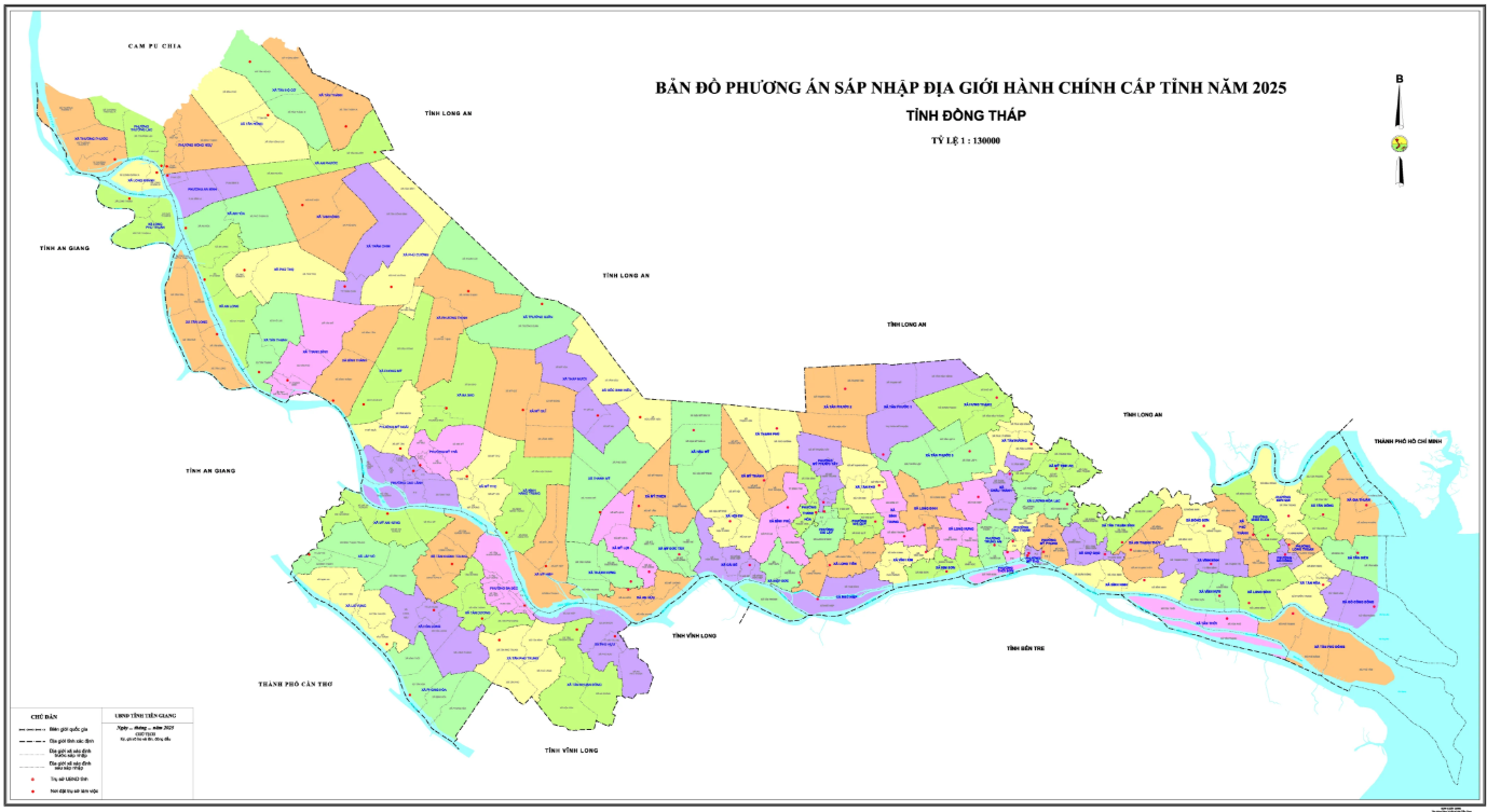 Bản đồ Đồng Thpas sau sáp nhập Bản đồ Đồng Thpas sau sáp nhập